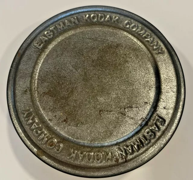 Vintage Eastman Kodak Company Film 3 3/4" Metal Round Canister Tin Container