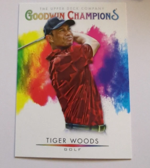 2021 UD Goodwin Champions SPLASH OF COLOR Tiger Woods  #125