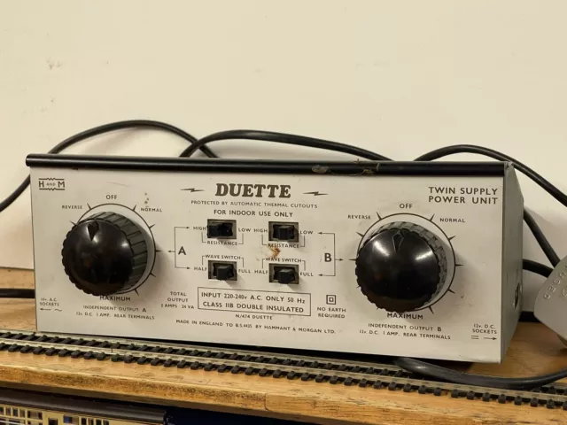 H & M Duette Twin Track Power Supply Controller for HO/OO/N Gauge