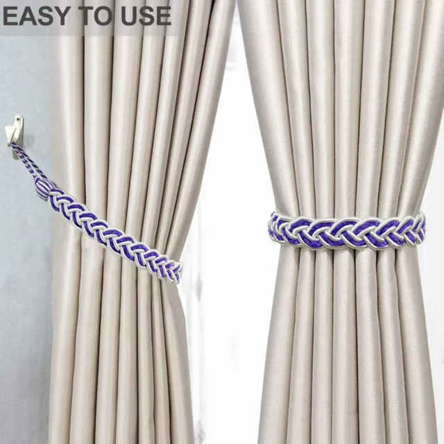 Curtain Tie Backs Rope Cord Bunnings Drapes Holdbacks Handmade Braided Buckle