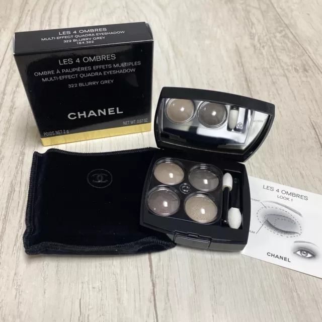 Sombra De Ojos Cuadrada Chanel Les 4 Sombras 322 Gris Borroso Multiefecto Nueva En Caja Original