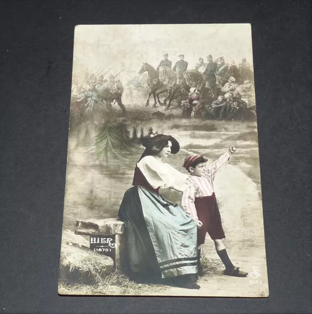Cpa War 14-18 Patriotique Postcard Ww1 Alsace Alsacian Yesterday 1870