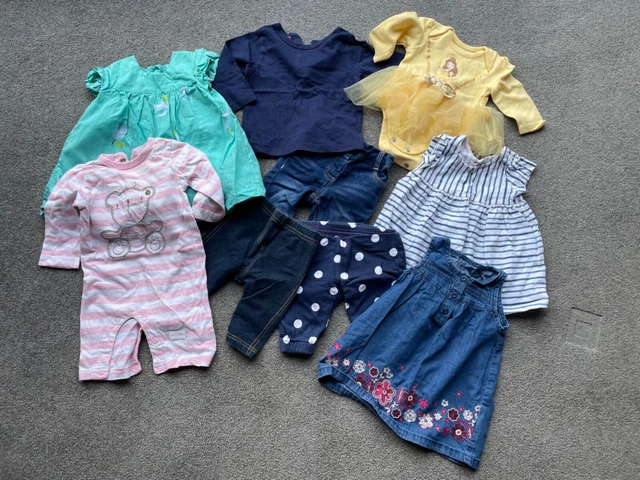 Job Lot Bundle Girls Baby 0 - 3 months x 9 items