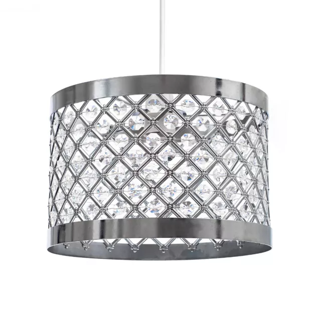 Chandelier Style Ceiling Light Shade Droplet Pendant Acrylic Crystal Bead