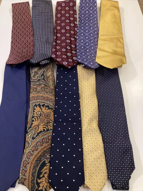 Brooks Brothers tie lot of 10 assorted fleece BFS etc