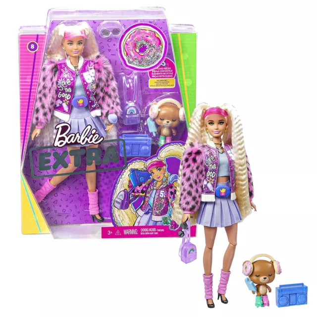 Barbie Poupée Extra Fancy avec tenue florale et animal de compagnie HHN14