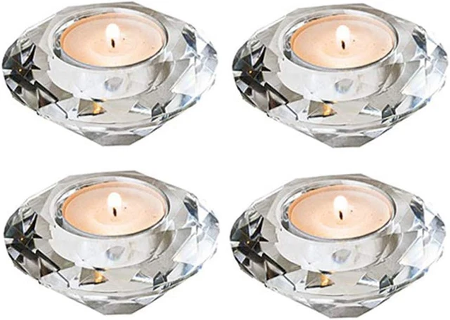 Set 4 Portacandele In Legno Di Bambù - Piattini Decorativi Per Casa, Matrimoni E Spa - Foto 6