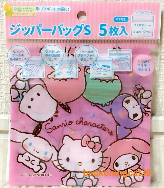 SANRIO CHARACTER ZIPPER Bag 5 Hello Kitty My Melody Petit cadeau Zip