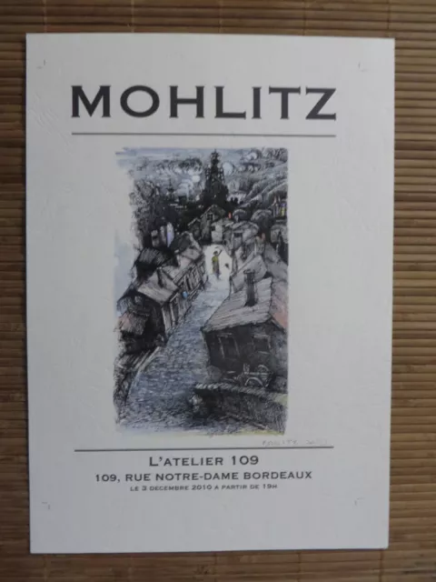 MOHLITZ – Maquette aquarellée 1 affiche Expo Dessins MOHLITZ Carnet 2010 UNIQUE