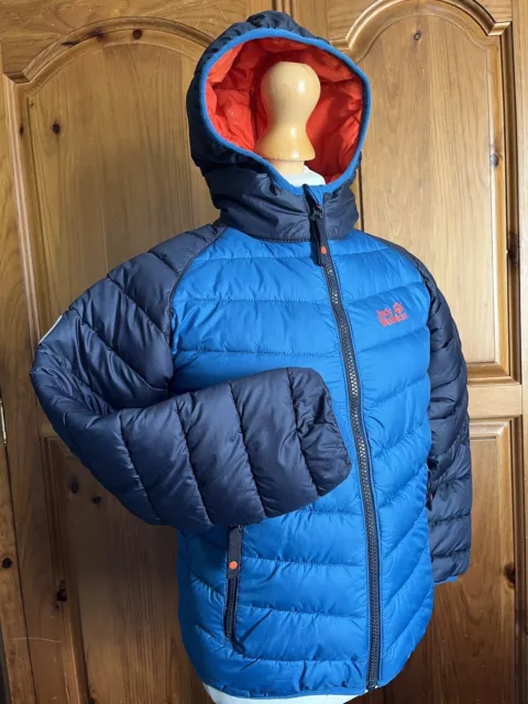JACK WOLFSKIN BOYS Hooded Rain Jacket 13 14 Years Pink Polyester