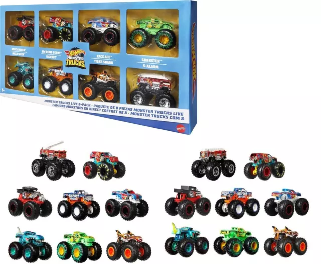 Hot Wheels Monster Trucks Live 8-Pack, HDB12