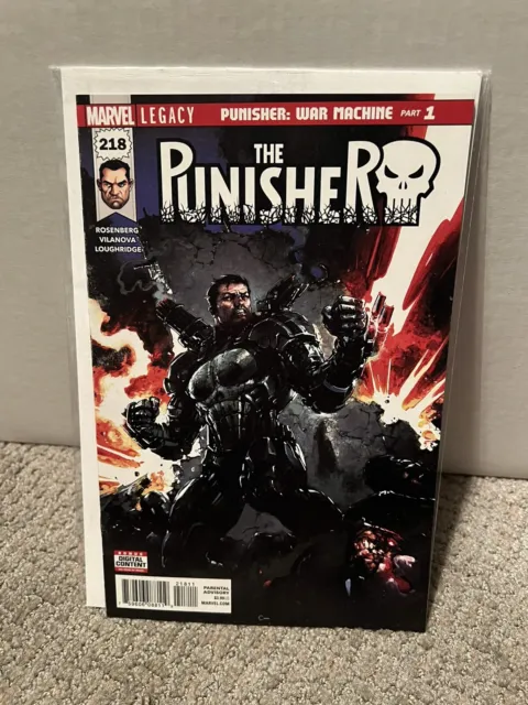 Punisher #218 (2018)  1st Frank Castle War Machine Armor