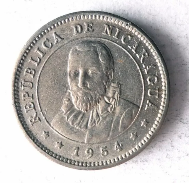 1954 NICARAGUA 5 CENTAVOS - AU/UNC - Vintage Coin - FREE SHIP - Bin #342