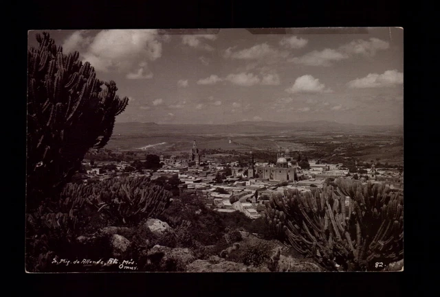 Postcard : Mexico - Guanajuato - Rppc San Miguel De Allende Bird's Eye View