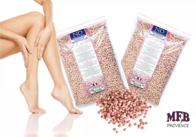 MFB Provence - Cire à épiler rose traditionnelle en pastilles - 2 sachets - 1 k