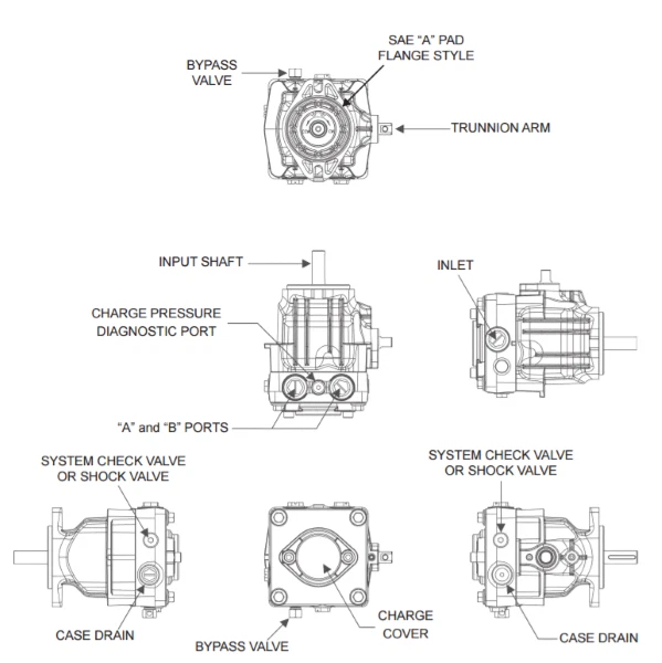 PUMP PR1MCCEY1XXXXX/786368/BDP16A 16CC HYDRO GEAR OEM FOR TRANSAXLE