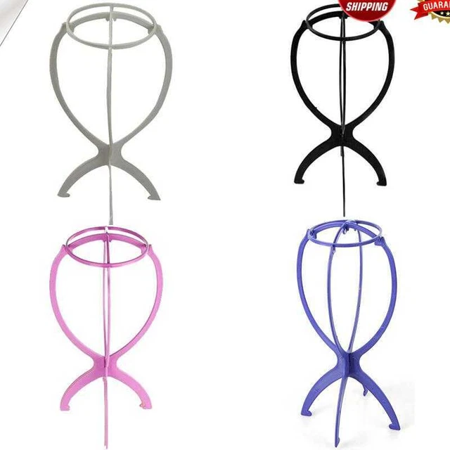 es Plastic Folding Stable Durable Wig Hair Cap Display Holder Stand Tool