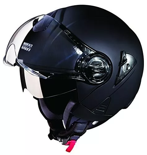 Studds Downtown Open Face Helmet Matt Black L Size ECs