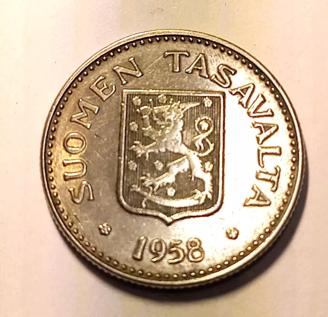 *Finland  - * 200 markkaa  * 1958   *  Silver - *Good Cond. 1+ /EF(b)