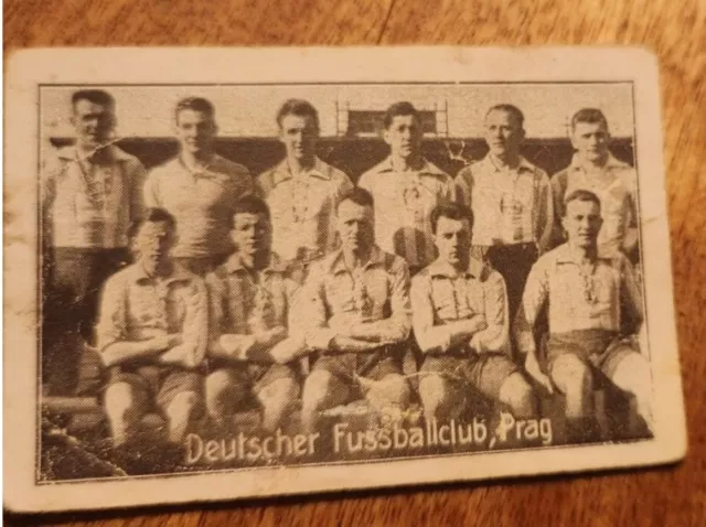 Greiling Sammelbilder 1927  ● Deutscher Fußballclub Prag ● Mannschaftsbild rar
