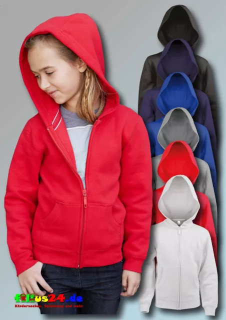 KARIBAN Niños Chaqueta con Capucha Polar Unisex Cremallera Completa Sudadera 6