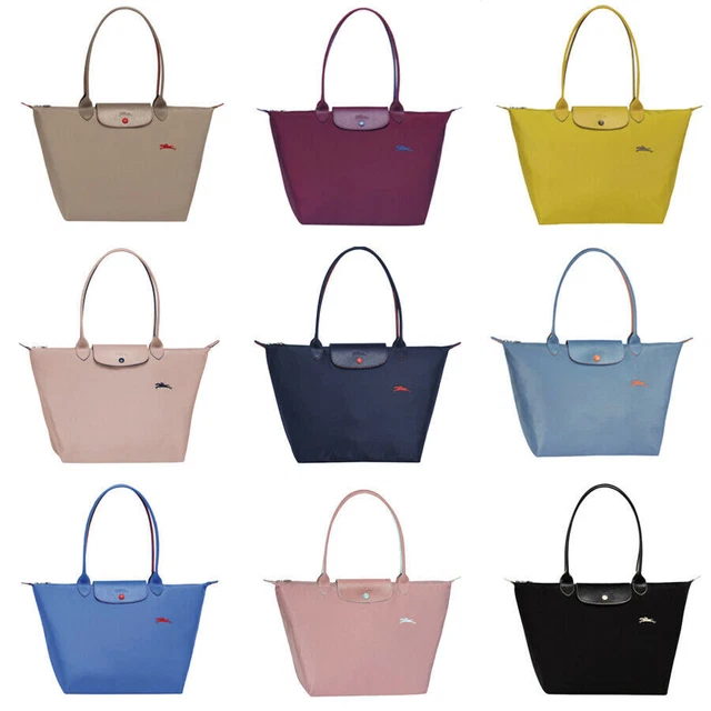 Longchamp Le Pliage Nylon Tote Bag Horse Embroidery Travel Handbag Large & Small