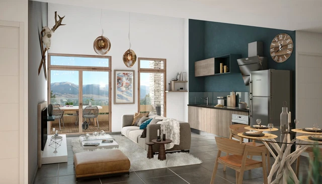 T3 avec terrasse (45 m2) • Le Balcon de Cerdagne — Font-Romeu-Odeillo-Via 3