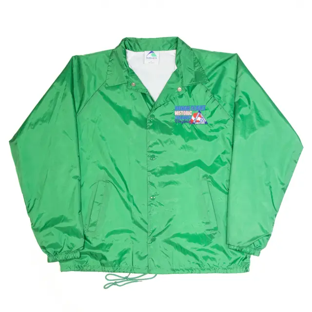 Vintage AUGUSTA Mens Virginia Green 90s Nylon Coach Jacket L