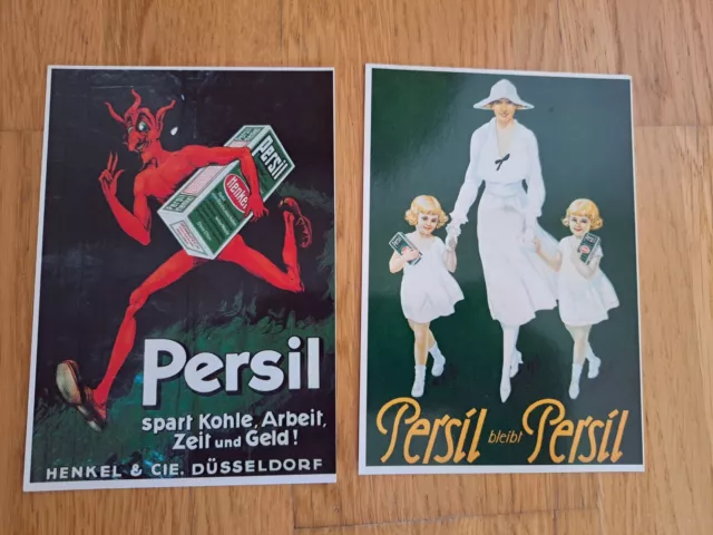 2 X  PERSIL Postkarten