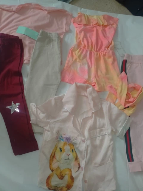 Pacchetto Ragazze Età 2-3 Y Leggings Top Playsuit Chicaprie