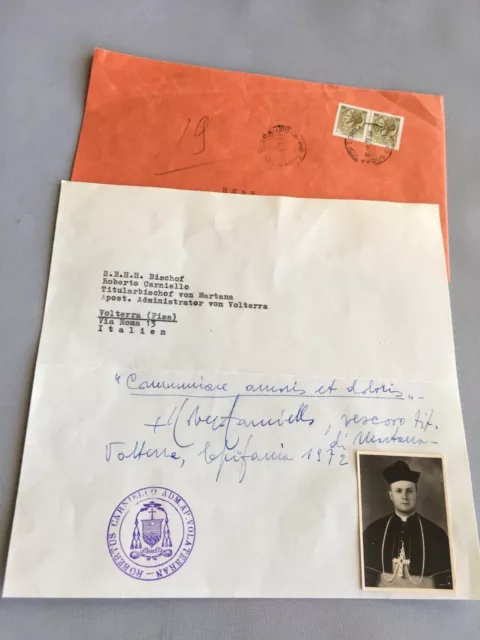 ROBERTO CARNIELLO (1917–2001) bishop Bischof Italien signed Konvolut RAR