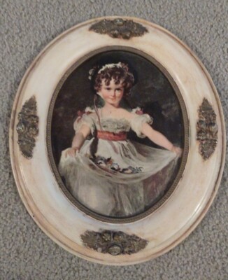 Antique Framed Victorian Miss Murray By Sir Thomas Lawrence Hand Painted