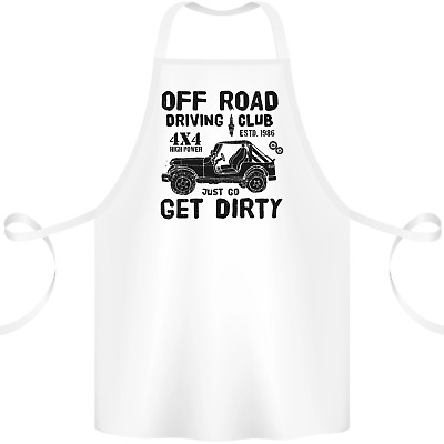 Off Road Driving Club Get Dirty 4x4 Funny Cotton Apron 100% Organic