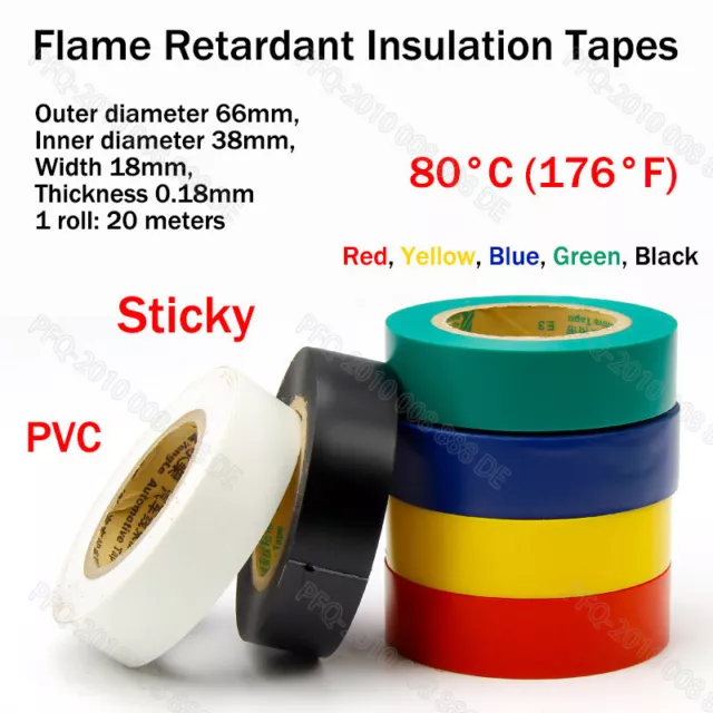 Sticky Color PVC Electrical Insulating Tape Flame Retardant Insulation Tapes