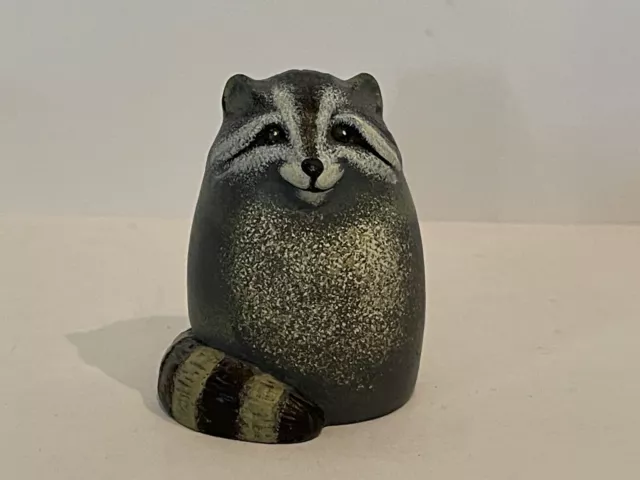 cute chunky block animal Raccoon Figurine mini wildlife for the curio cabinet