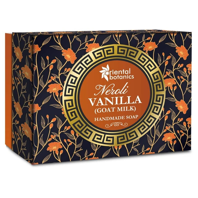 Jabón de lujo hecho a mano Oriental Botanics Neroli y vainilla, 125 g nutre la piel
