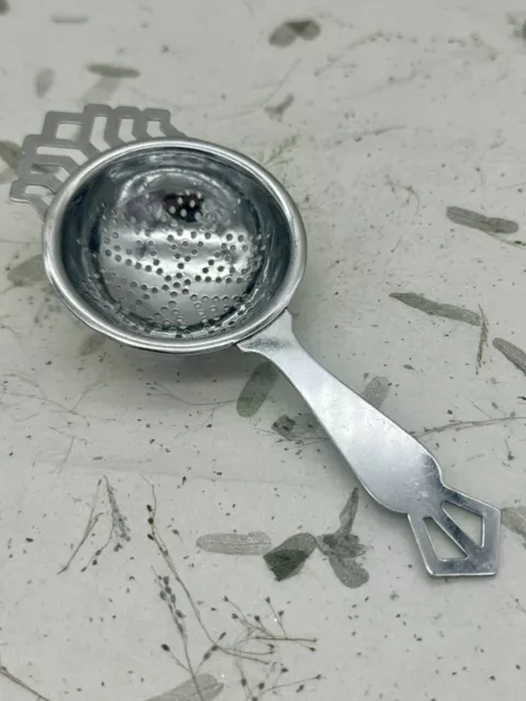 Vintage Chrome Plate Tea Bag Strainer Made In England 6”