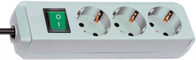 Brennenstuhl Eco-Line Steckdosenleiste Verteiler mit Schalter 3-fach 1,5m Kabel