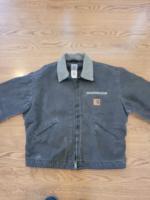 Vintage Carhartt Detroit Jacket J97 TMB Timber Blanket Lined Size Large Rare