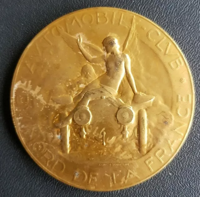 France - Francia - French Medal - Medaille En Bronze Automobile Club 1923.