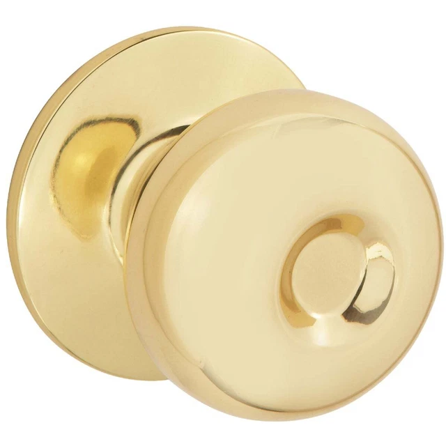 Steel Pro Polished Brass Bed & Bath Door Knob TF710B Pack of 6 Steel Pro