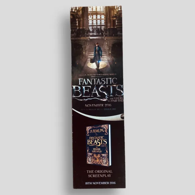 Fantastic Beasts J K Rowling Collectible PROMOTIONAL BOOKMARK -not the book 2