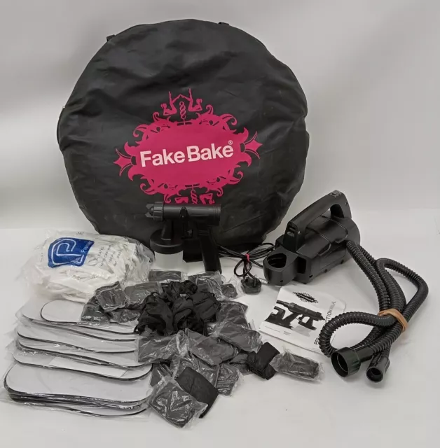 FAKE BAKE Micro HVLP Spray Tan System & Booth Model PEB-L2 With Accessories