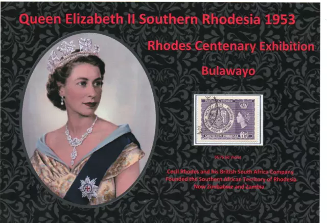 Qeii 1953 Southern Rhodesia Rhodes Centenary Exhibition Bulawayo Display Vfu#1