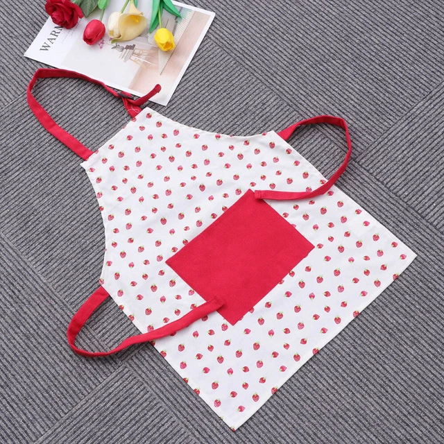 Grembiule bambini cotone cartone animato modello fragola pittura bambini grembiuli per Kin