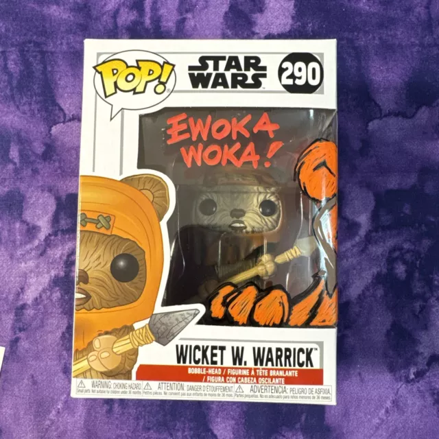 Funko Pop! Star Wars - Wicket W. Warrick #290 Guy Gilchrist Sketch JSA COA