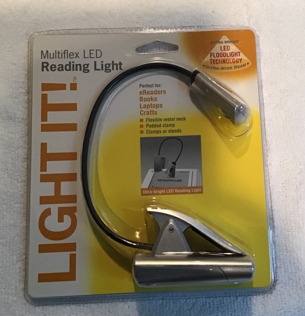 LED TASK LIGHT Allpurpose Clipon Battery Operated Gooseneck Travel