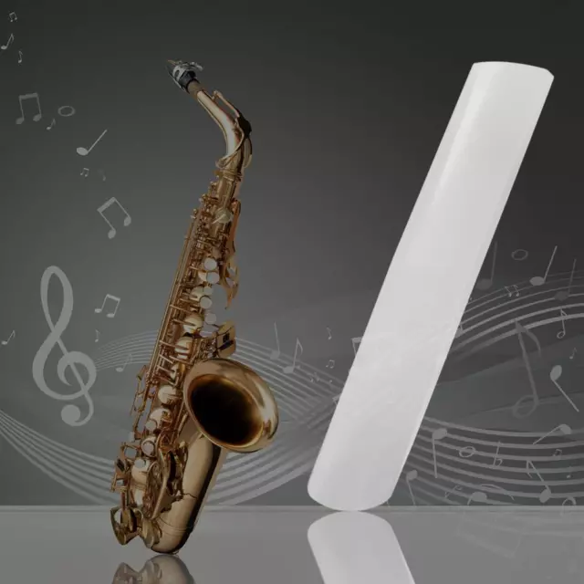 Resin Plastic Sax Saxophone Reed Woodwind Instrument Parts (Alto White)