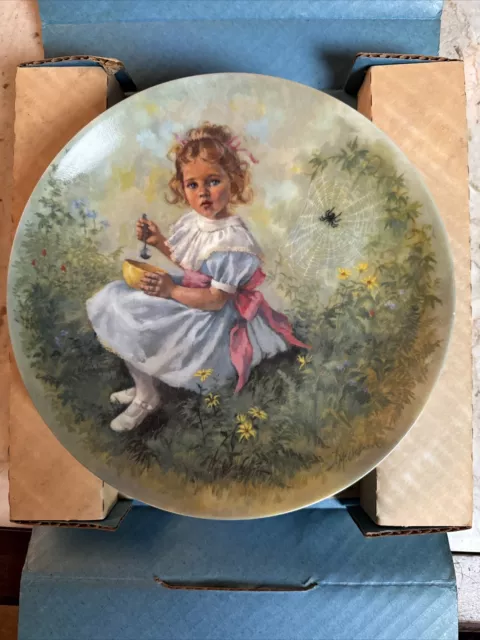 "Little Miss Muffet" Ltd Ed '81 Mother Goose Series Collector Plate Orig Box COA