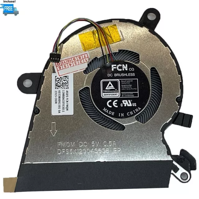 VENTOLA COOLER ASUS ROG GV301R GV301QC GV301QE GV301QH VERSIONE 1 Fan 4 Broches